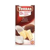 Torras white chocolate with coconut 75g