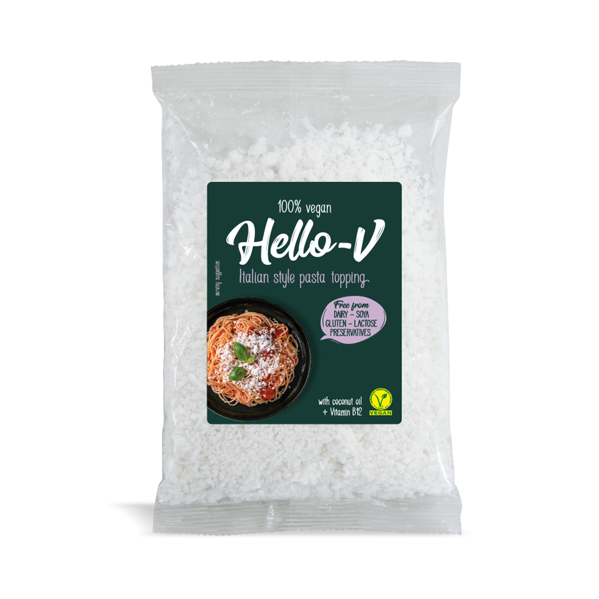 Hello V Dairy Free Grated Pasta Topping Cheese 200g
