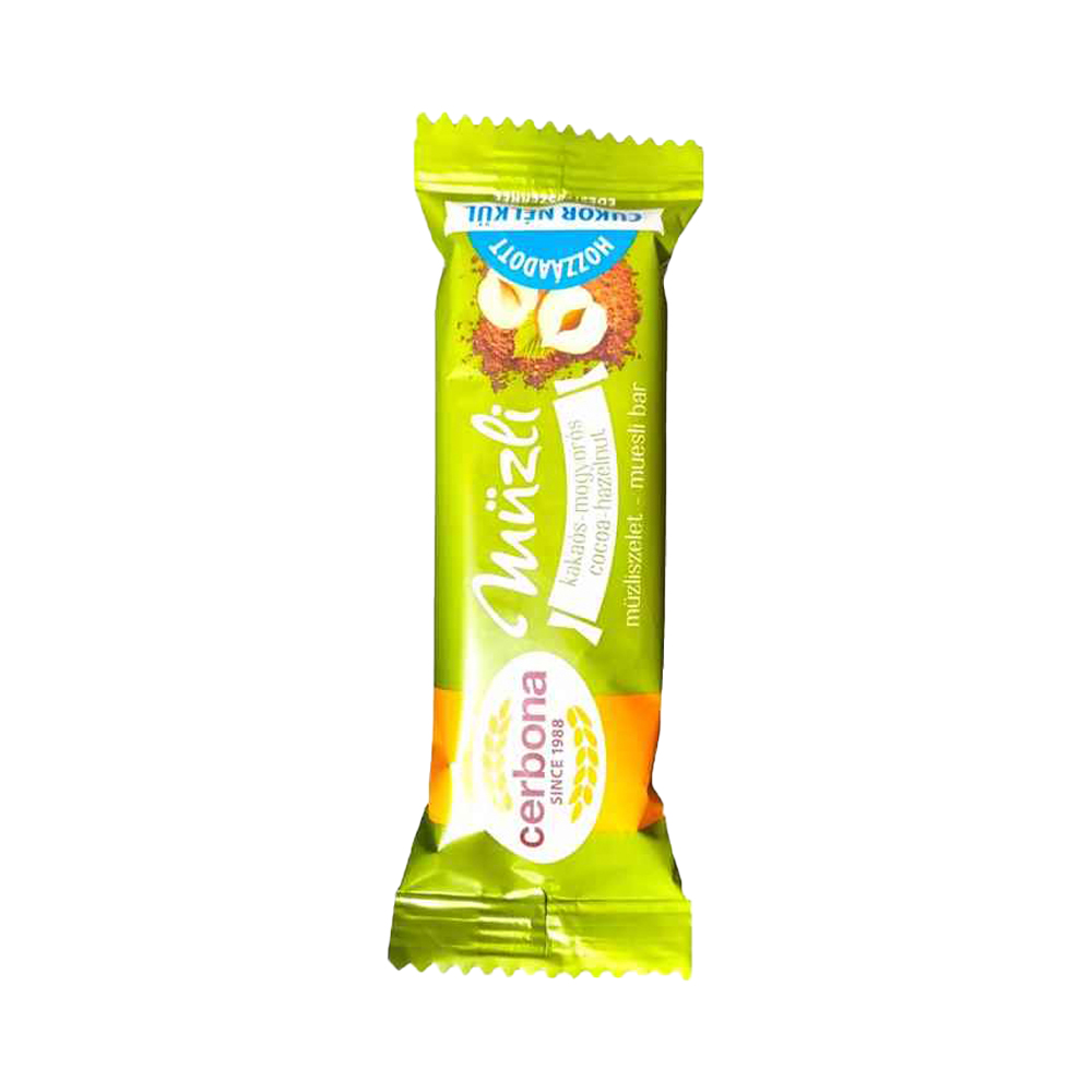 Cerbona Oatmeal Hazelnut Bar 20g