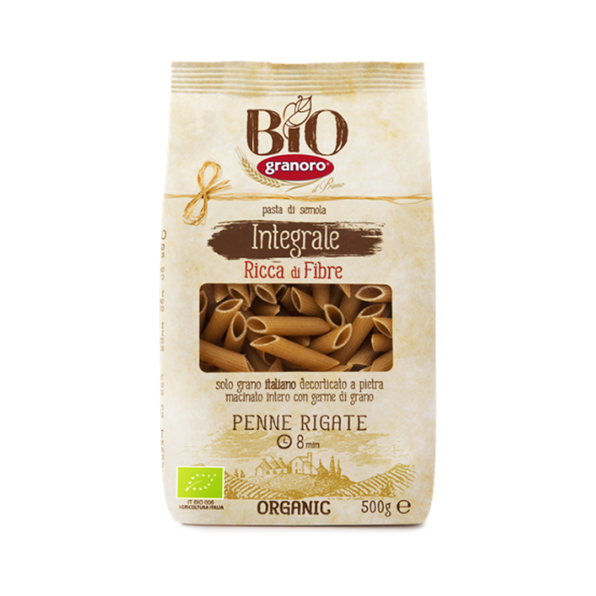 Granoro whole wheat pasta organic penne rigate 500g