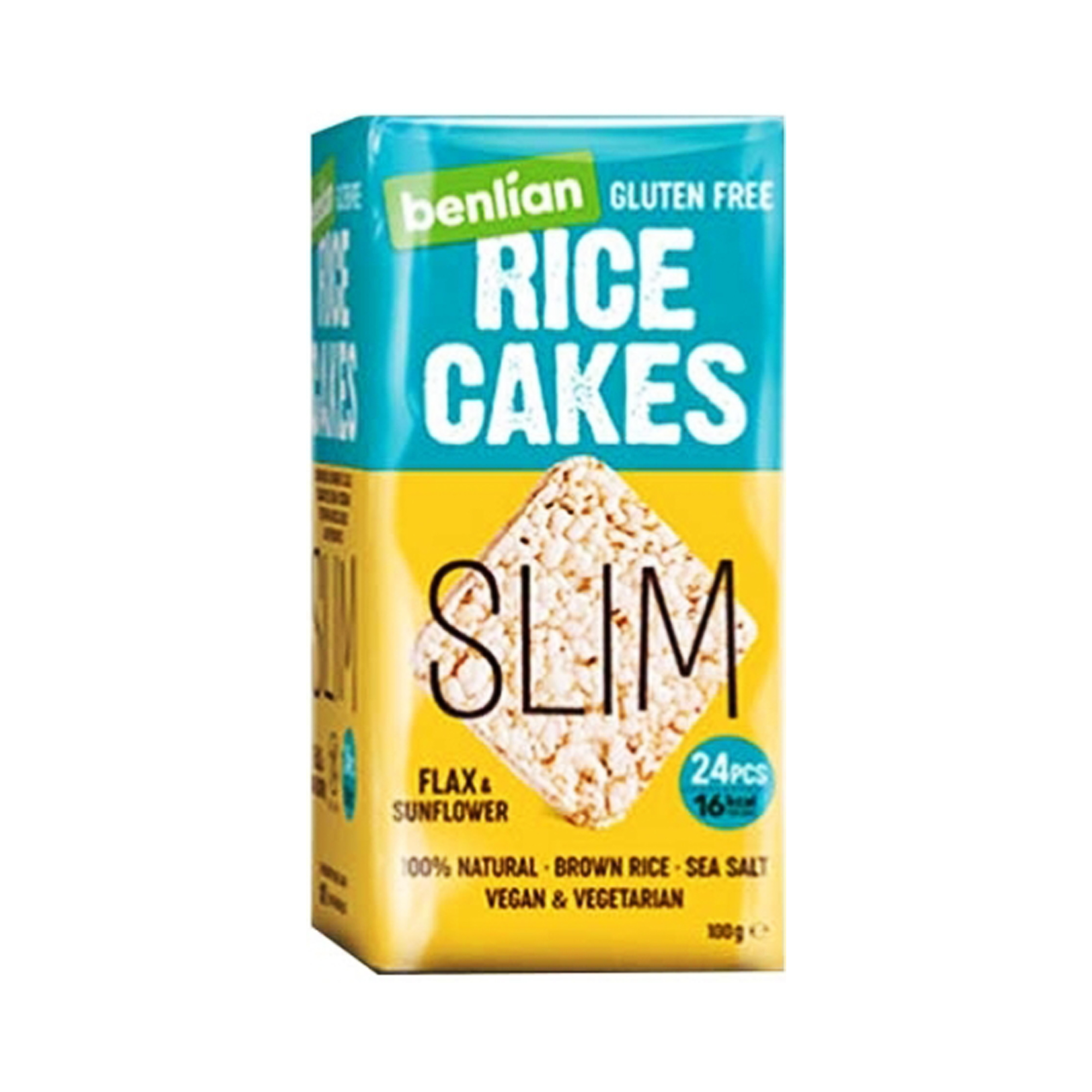 Benlian Slim Rice Cakes With Flax & Sunflower Seeds 100g